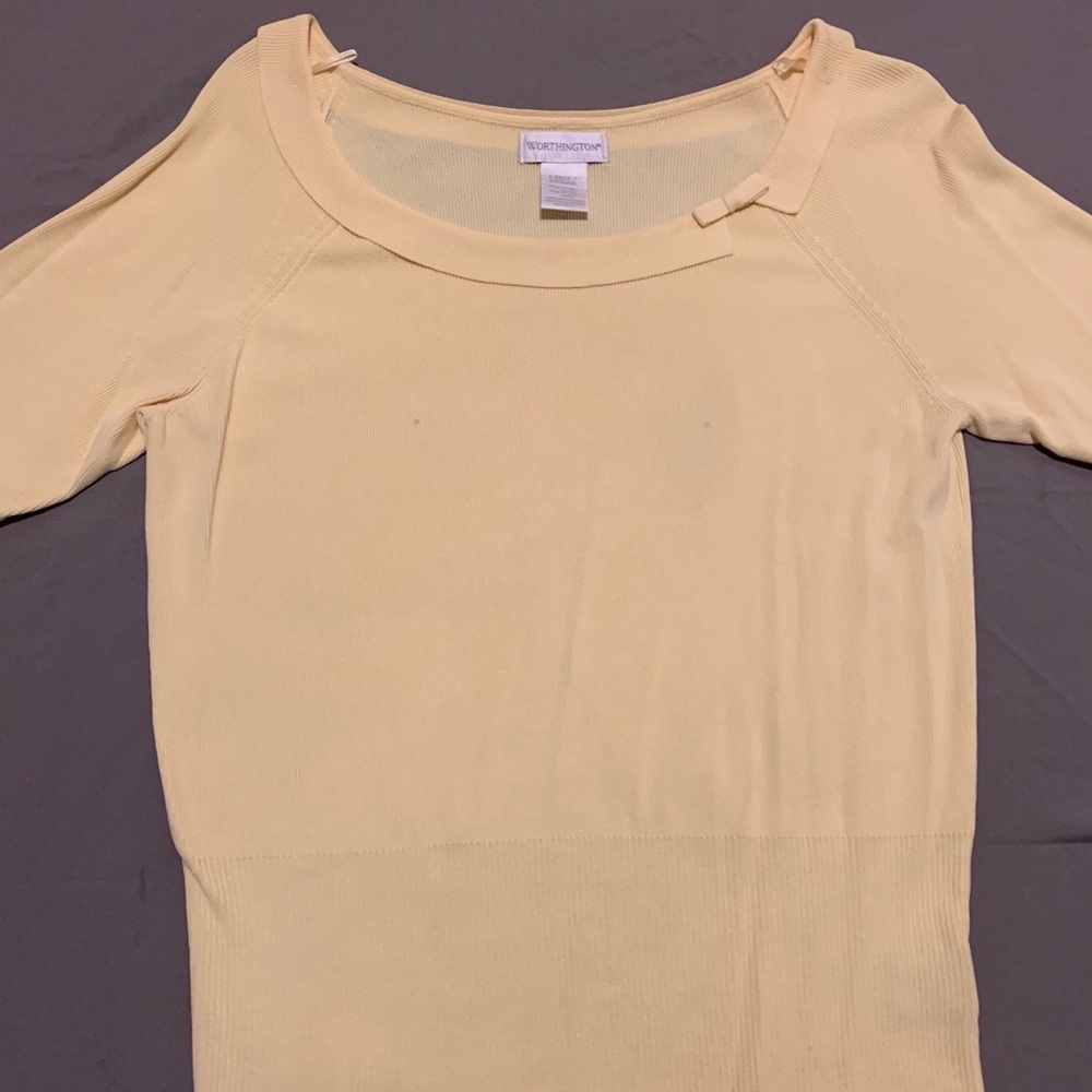 Yellow Off-shoulder top